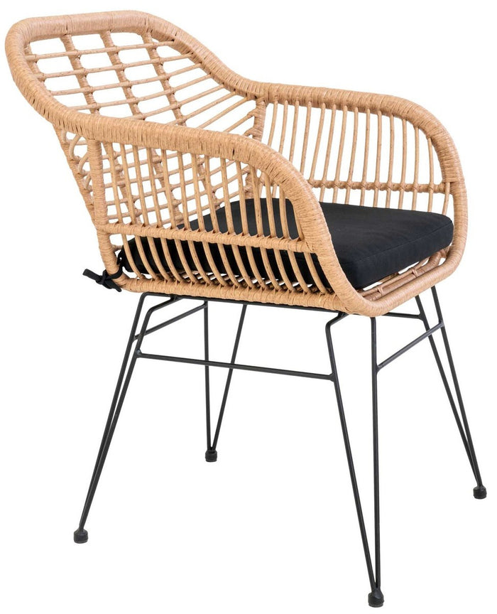 House Nordic Trieste Polyrattan Armstoel Natural set van 2
