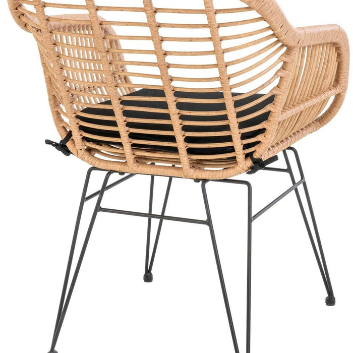 House Nordic Trieste Polyrattan Armstoel Natural set van 2