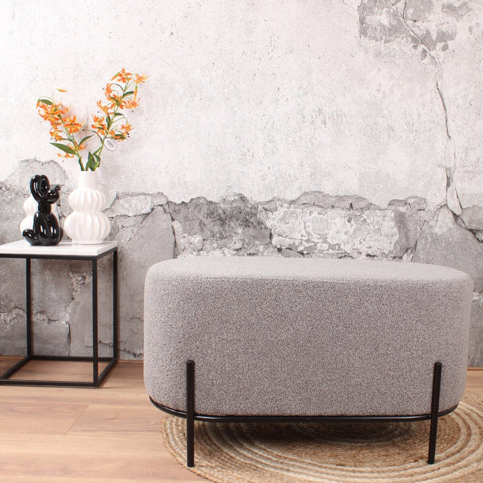 DS4U - Torben hocker duo 80x40x42 cm bouclé grijs