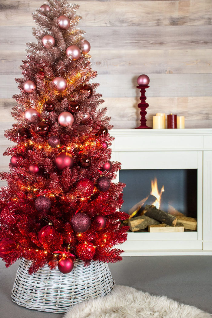 Vegas Red Pink kunstkerstboom - 183 cm - ombre roze|rood - Ø 81 cm -