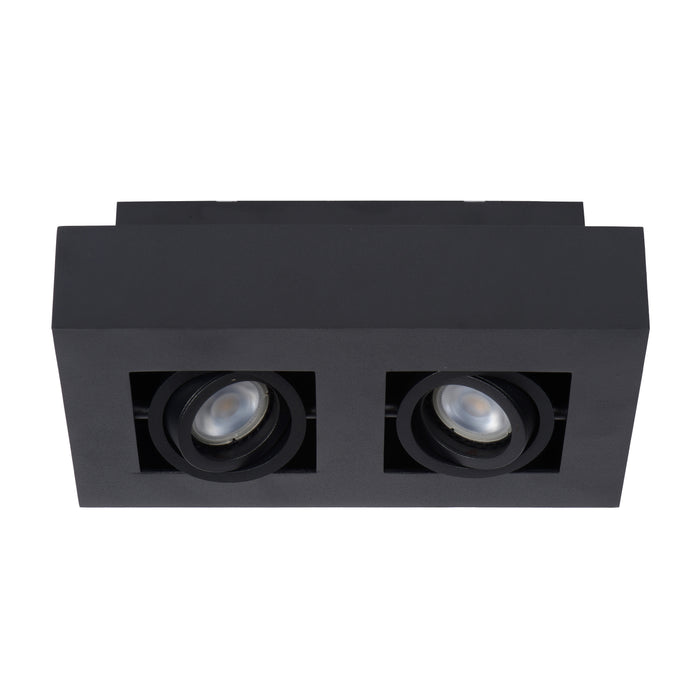 Lucide XIRAX Plafondspot - Zwart - 2 x GU10