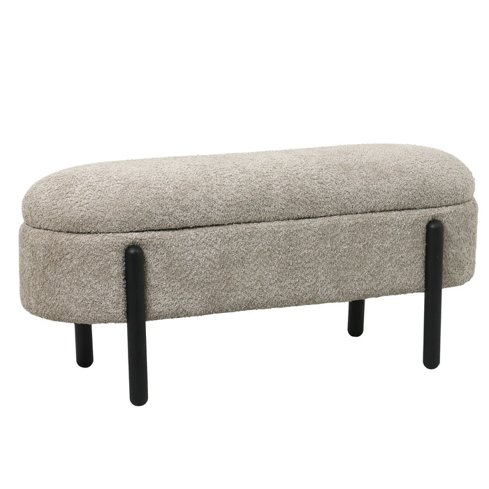 Giga Meubel - Opbergbank Taupe Stof|Textiel - 108x41x48cm