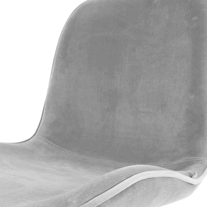 Nolon Nora-Fé Eetkamerstoelen Set van 2 - Velvet Grijs - Witte Poten