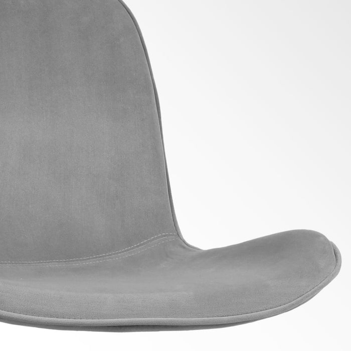 Nolon Nora-Fé Eetkamerstoelen Set van 2 - Velvet Grijs - Witte Poten