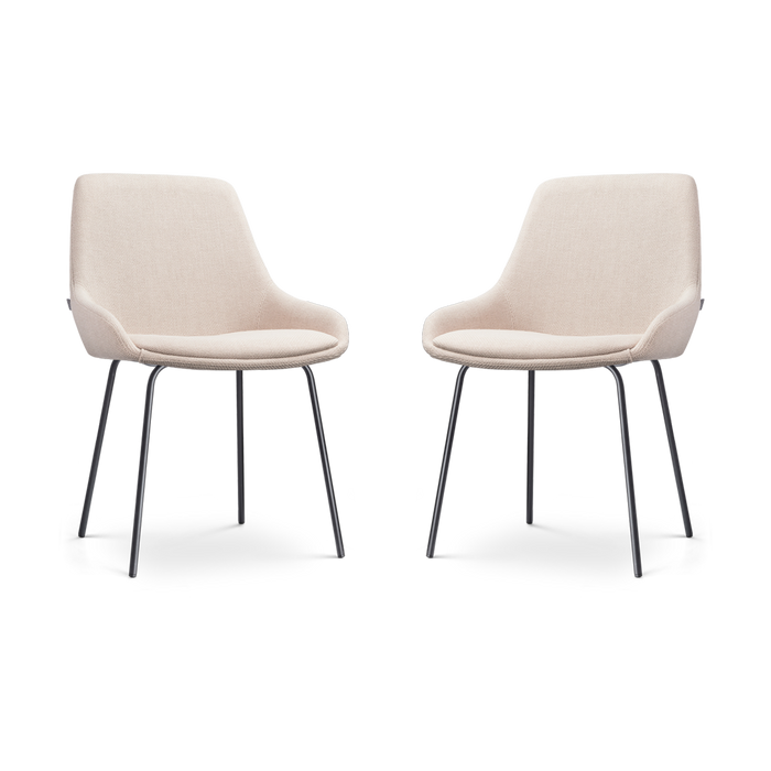 Nolon Nora-Isa Eetkamerstoelen Set van 2 - Beige - Zwart