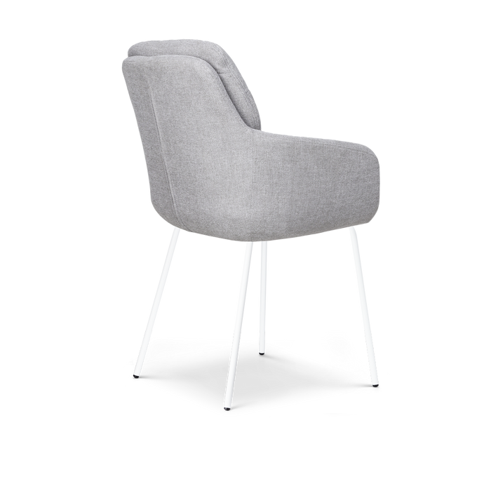 Nolon Nora-Mia Eetkamerstoelen Set van 2 - Grijs - Wit Onderstel