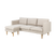 Lisomme Jelle 2-zits Hoekbank met Verstelbare Chaise Longue - Beige
