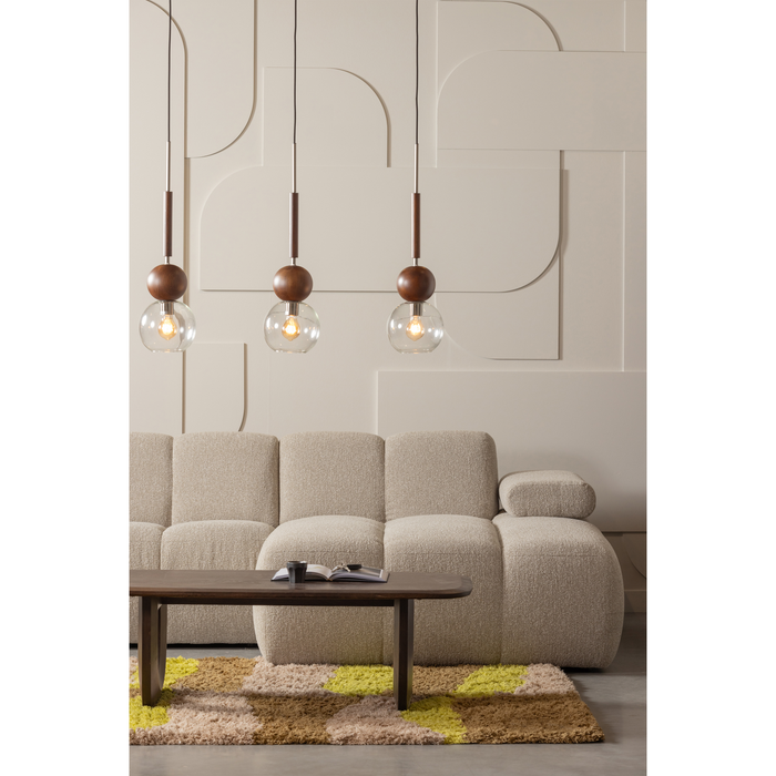 WOOOD Mojo Chaise Longue Bank Rechts - Bouclé - Beige Melange