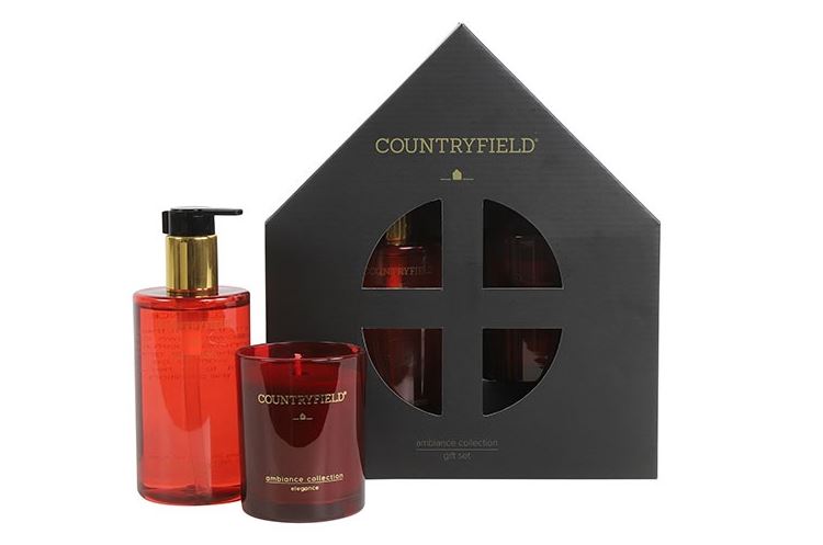 Countryfield - Elegance - Gift box - hand wash & kaars - rood