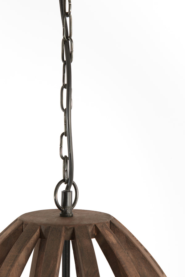 Light&living Hanglamp Ø38x46 cm HARANKA hout chocolade bruin