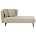 Beliani - RIOM - Chaise longue - Beige - Linkszijdig - Polyester