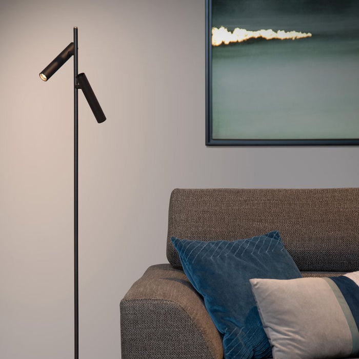Lucide Philon Vloerlamp Zwart - 2 x Geïntegreerde LED