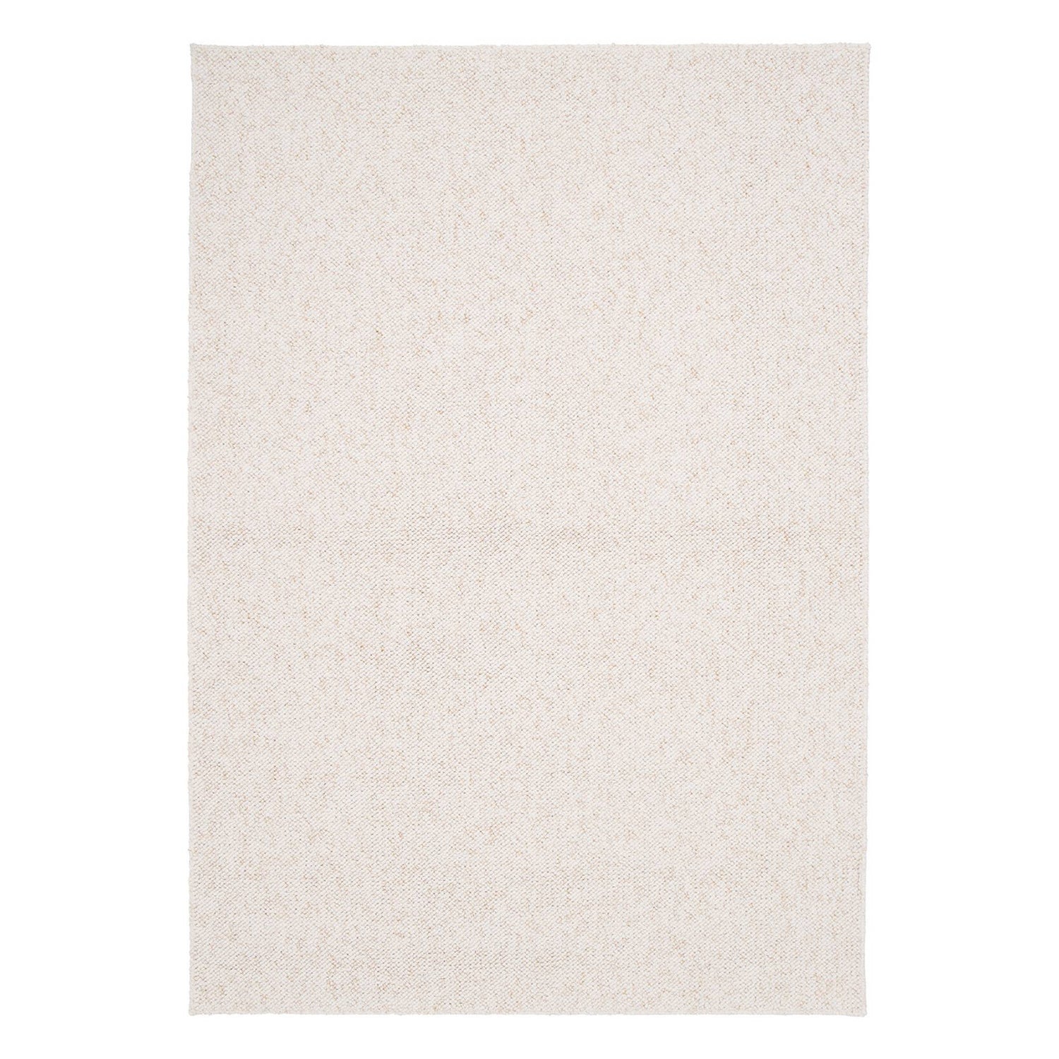 sweeek - Crème gevlekt interieurtapijt in bouclé