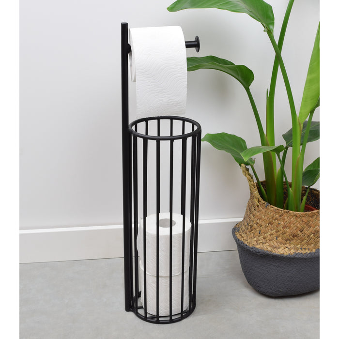 LOFT42 Wiro Toiletrolhouder - Metaal - zwart - Vrijstaand