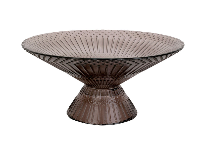 present time - Bowl Prance glass large chocolate brown
