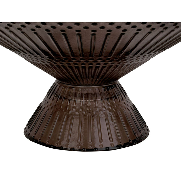present time - Bowl Prance glass large chocolate brown