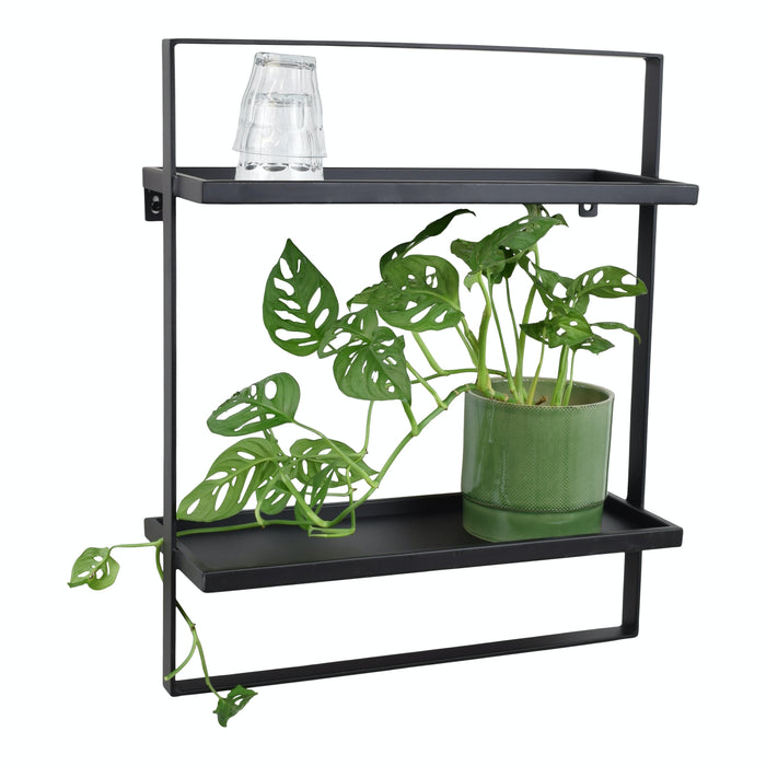 LOFT42 Wandrek Dymo - Zwart – Metaal – 60x50x15