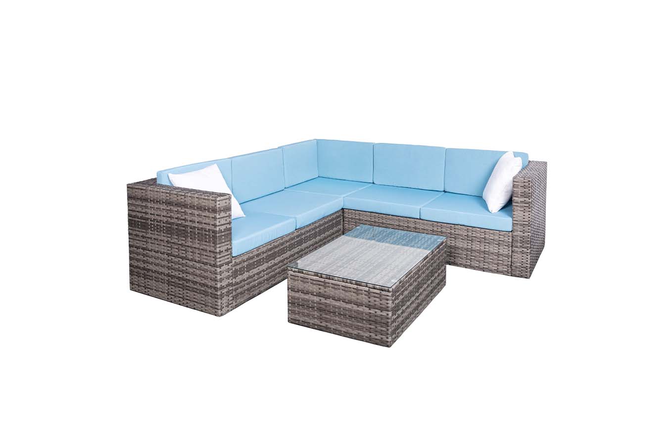 Feel Furniture - Wicker Corner loungeset - Verona - Blauw