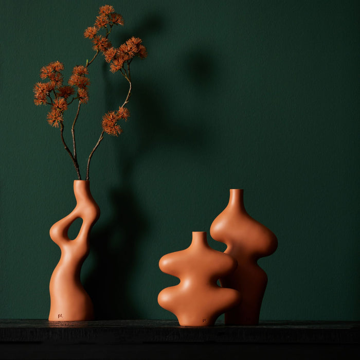 Present Time Vaas Organic Curves - Oranje - 18x16x21,3cm