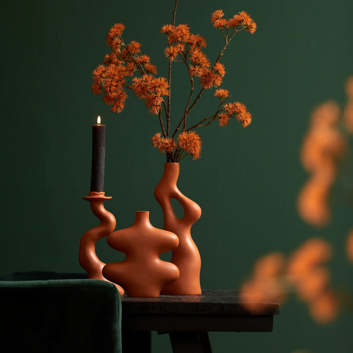 Present Time Vaas Organic Curves - Oranje - 18x16x21,3cm