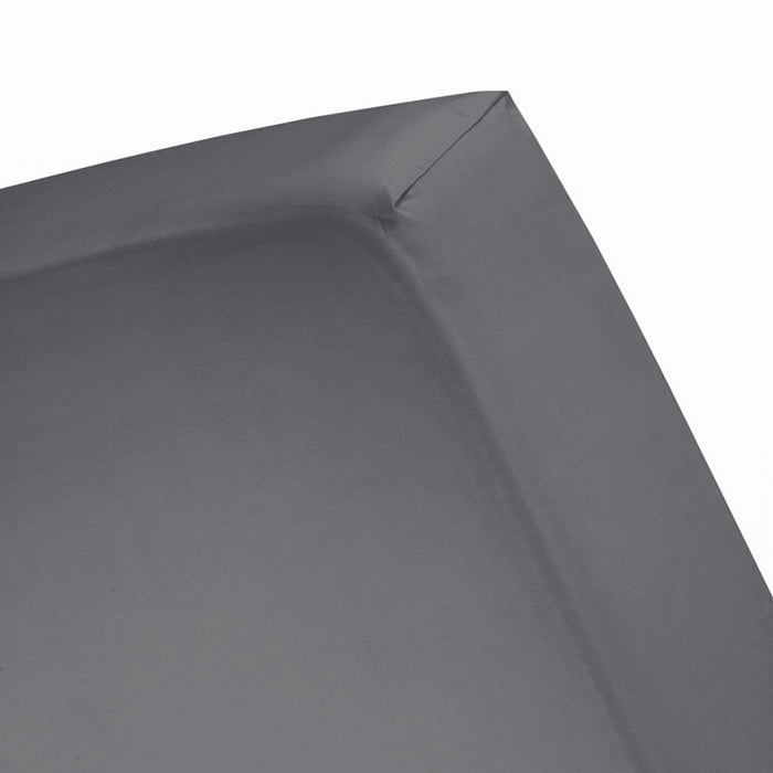 Damai Hoeslaken Bio Katoen Satijn 30cm Hoekhoogte - anthracite