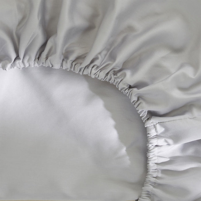 Damai Topper Hoeslaken Biologisch Katoen Satijn light grey