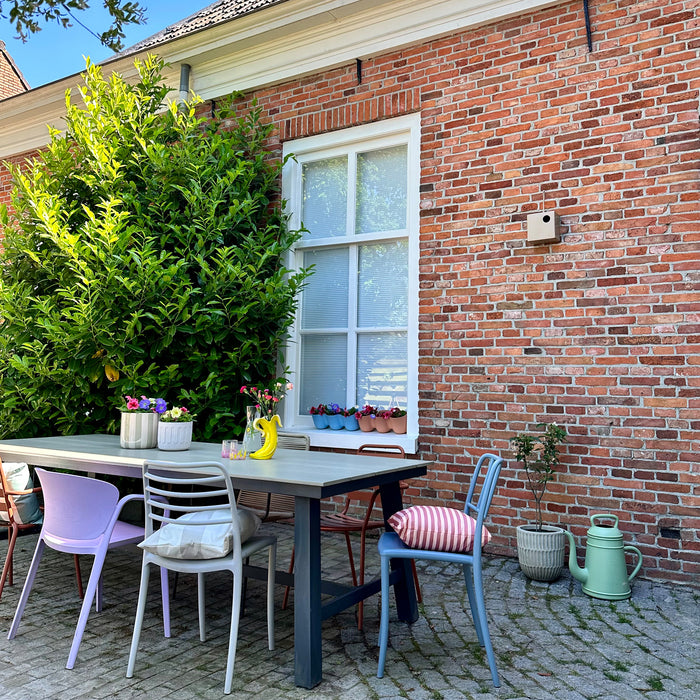 QUVIO Wand bloempot-trio plastic - Lichtblauw