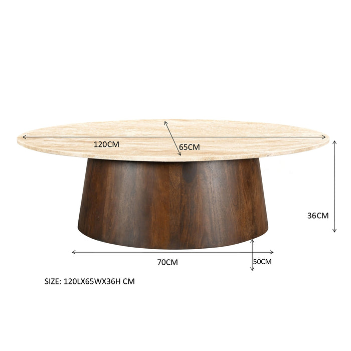 Livingfurn - Salontafel Ovaal - Valentino Oval 120cm