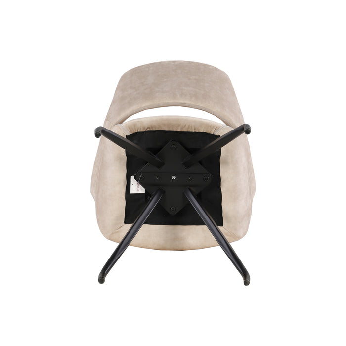 Livingfurn - Giga Meubel - Eetkamerstoel Capp Beige Velvet