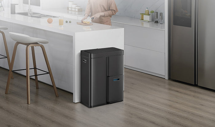 EKO Mirage Plus Sensor Recycler 30+2x15 liter - Staal - Zwart