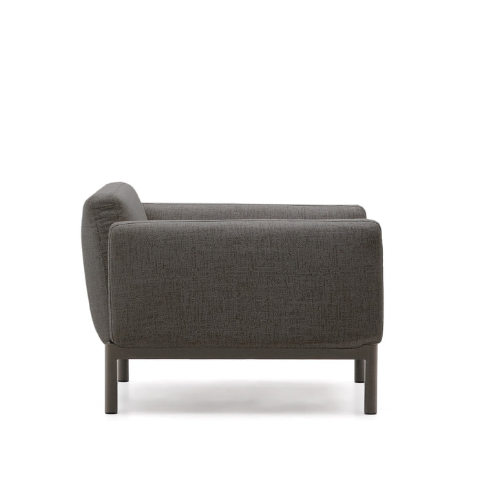 Kave Home - Sorells modulaire buitenfauteuil met grijze bekleding en