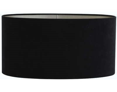 Light&living Kap ovaal recht smal 38-17,5-19 cm VELOURS zwart-taupe