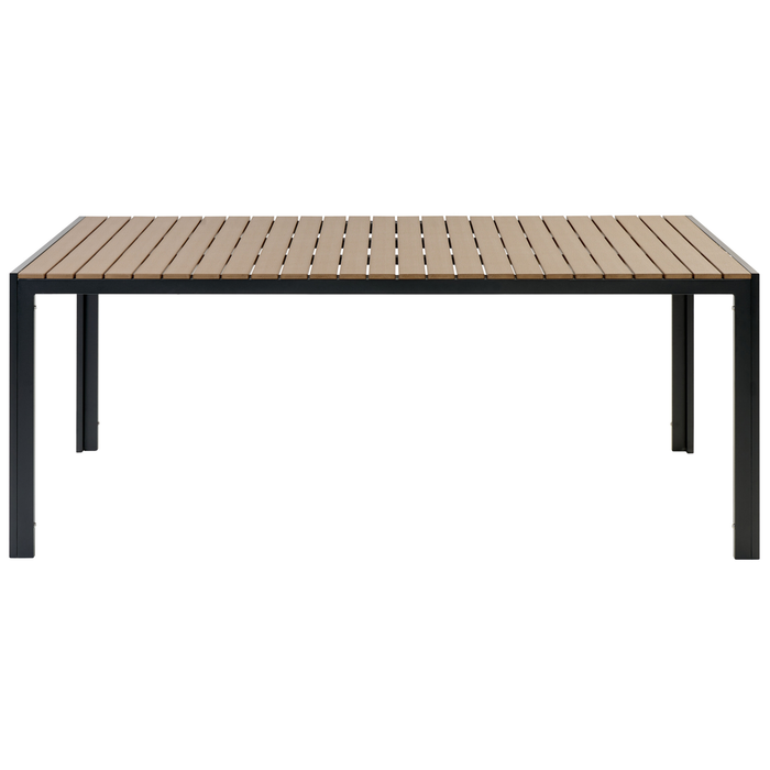 Beliani - NARDO - Tuinset voor 6 - Zwart|Bruin - Kunsthout