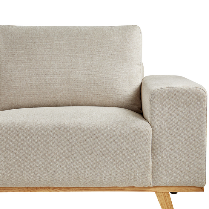 Beliani - NORA - Hoekbank - Beige - Rechtszijdig - Polyester