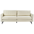 Beliani - MALA - Driezitsbank - Lichtbeige - Polyester