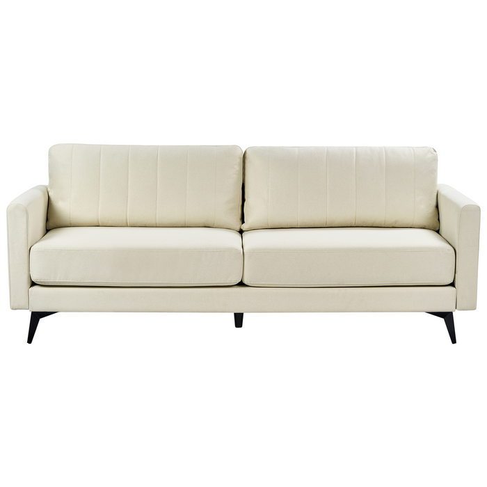 Beliani - MALA - Driezitsbank - Lichtbeige - Polyester