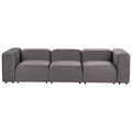 Beliani - FALSTERBO - Modulaire driezitsbank - Donkergrijs - Fluweel