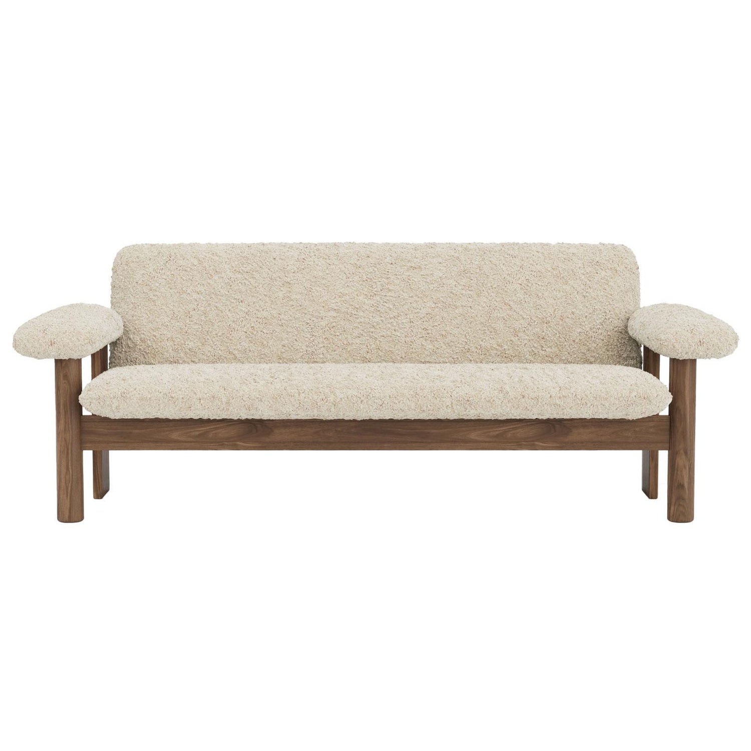 Audo Copenhagen Brasilia 2-zits bank walnoot Sheepskin Nature