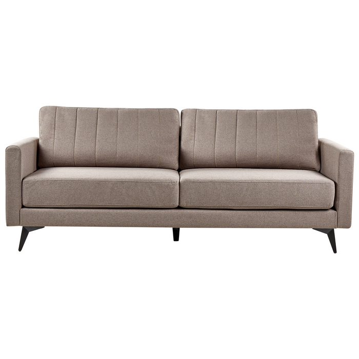 Beliani - MALA - Driezitsbank - Lichtbruin - Polyester