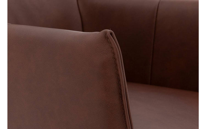 Goossens  Eetkamerstoel Silvan -  Leder met armleuning