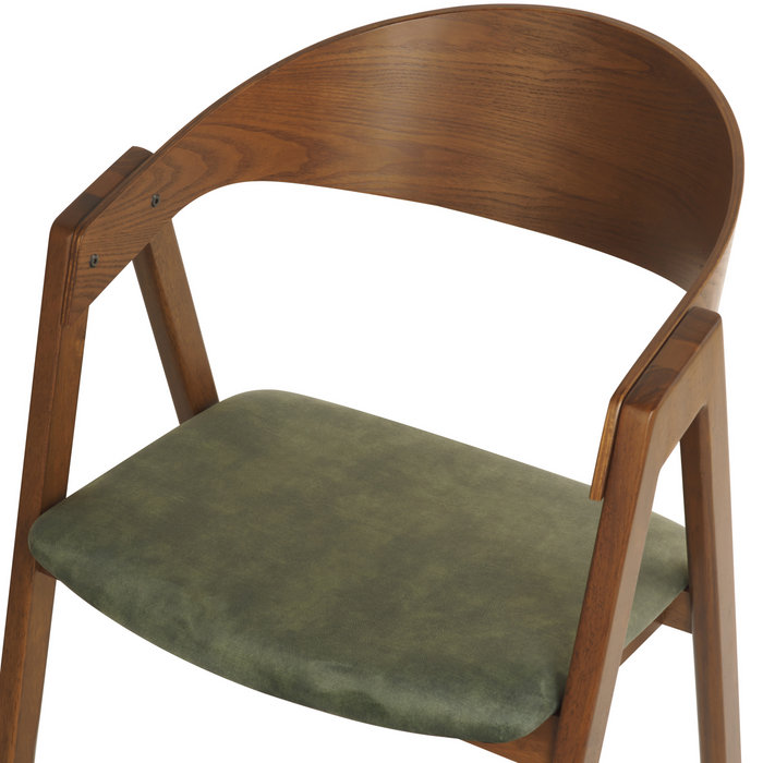 Beliani - YUBA - Eetkamerstoel set van 2 - Donkergroen - Fluweel