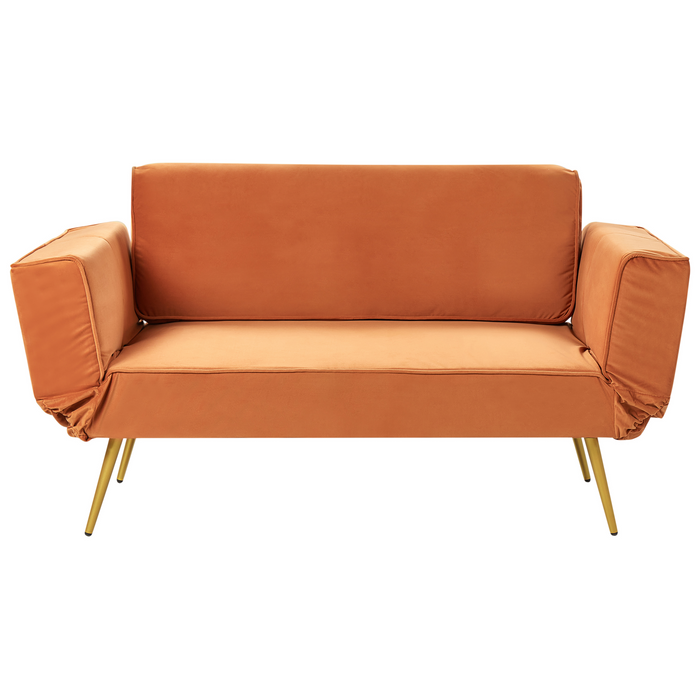 Beliani - SAARELA - Slaapbank - Oranje - Fluweel