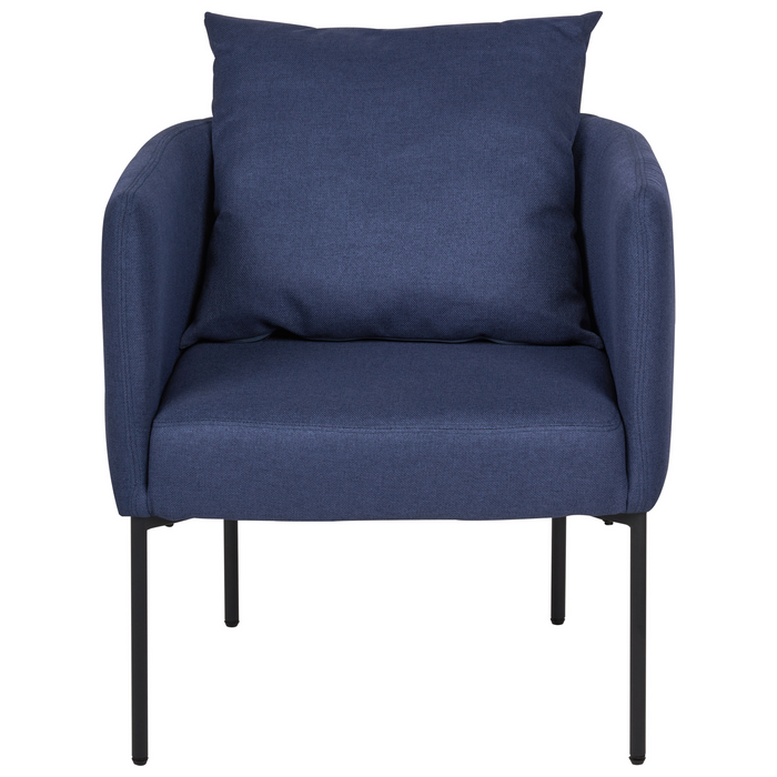 Beliani - MALMOS - Fauteuil - Donkerblauw - Kunstlinnen