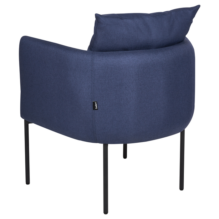 Beliani - MALMOS - Fauteuil - Donkerblauw - Kunstlinnen