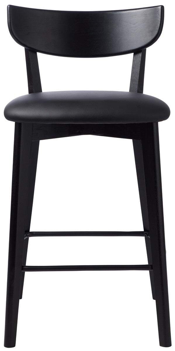 Hygge Interiors Pero Counterstoel Zwart Eiken | PU-Leer set van 2