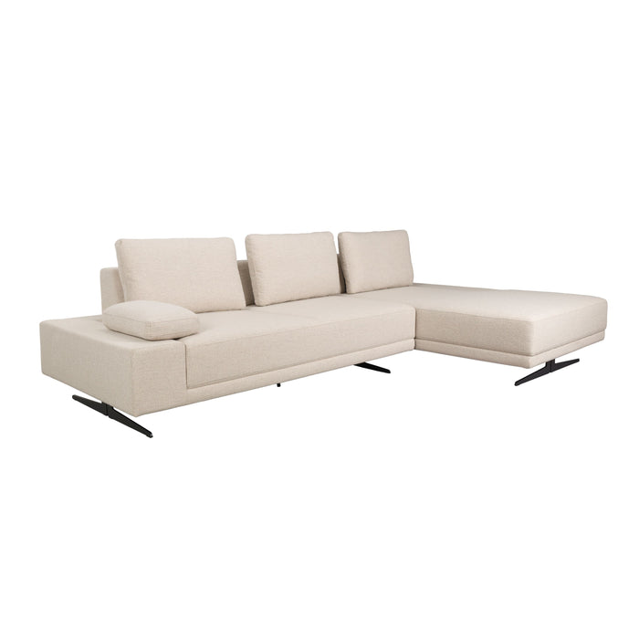 Dutchbone Shelly 3-zitsbank Rechts Chaise Longue Off-White - Wit