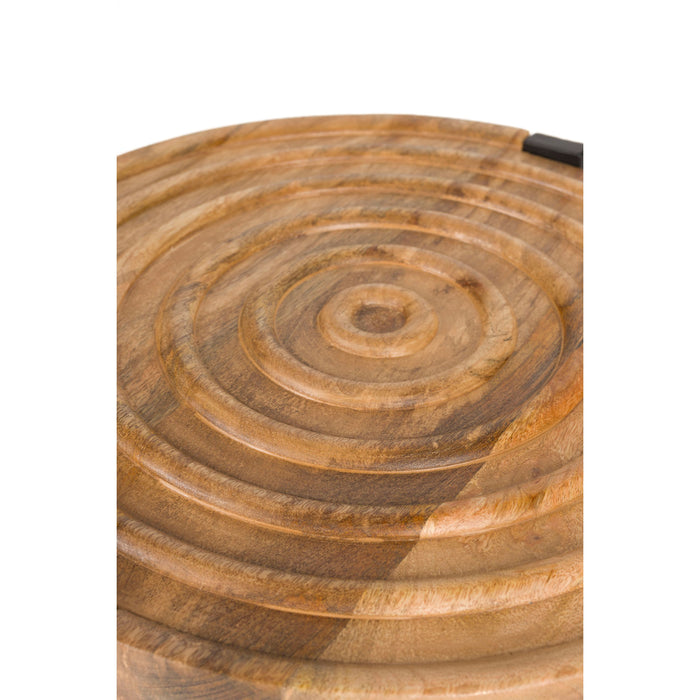 Housecraft Living Buz Bijzettafel Rond 40 cm Mangohout - Bruin