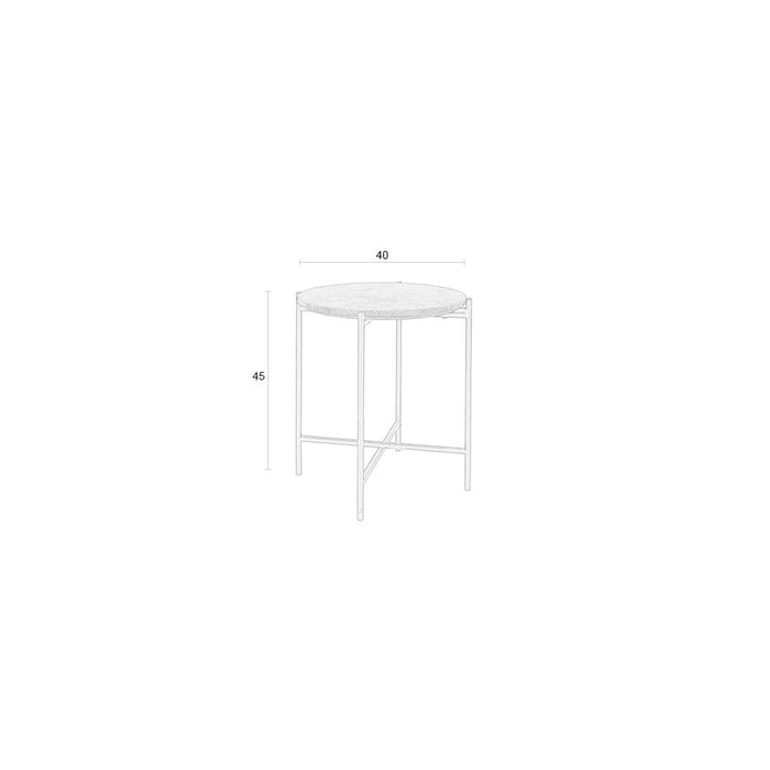 Housecraft Living Tooz bijzettafel Rond 40 cm Marmer Bruin