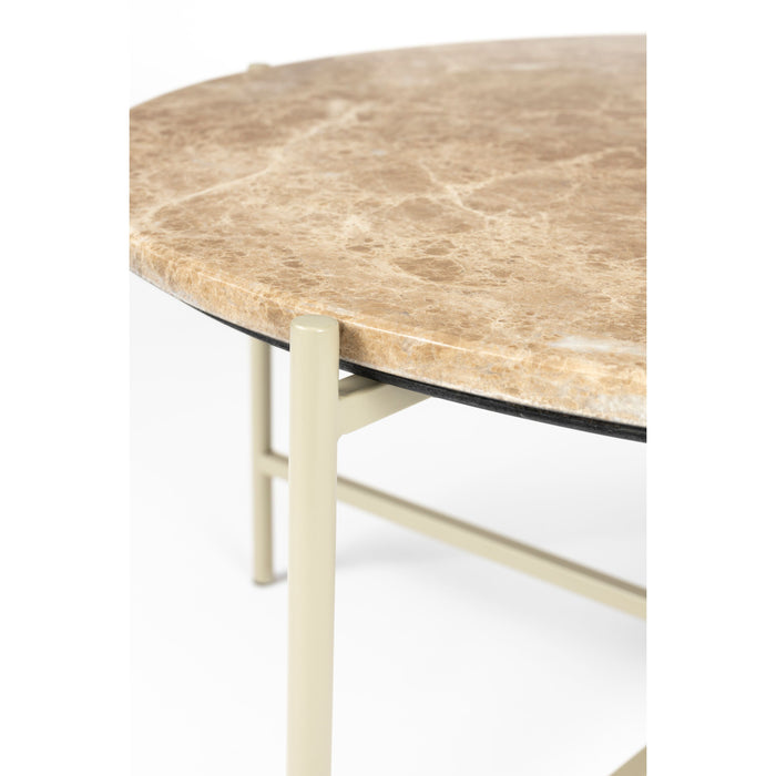Housecraft Living Tooz bijzettafel Rond 60 cm Marmer Beige