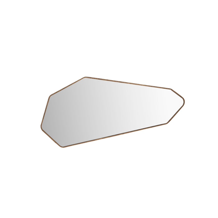 Dutchbone Basil Spiegel| Wandspiegel Asymmetrische vorm Hout - Bruin